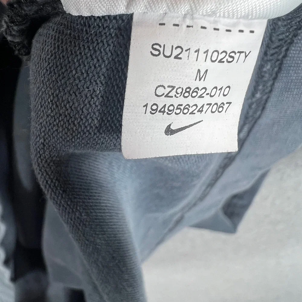 Nike Sportswear Pocket Long T-Shirt Womens M Black Acid Wash CZ9862-010 EUC